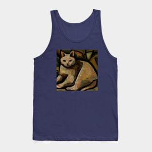 Tabby Cat in the Style of Cezanne Tank Top